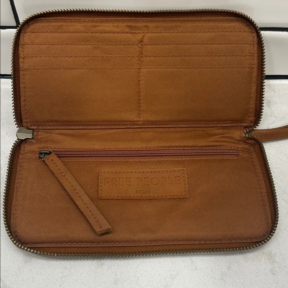 Free People Distressed Vegan Leather Wallet